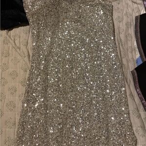 Silver Sequin Dress